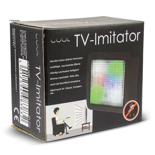 TV-Imitator mit RGB-LEDs, realistische Fernsehsimulation, TV-Attrappe als Einbruchschutz