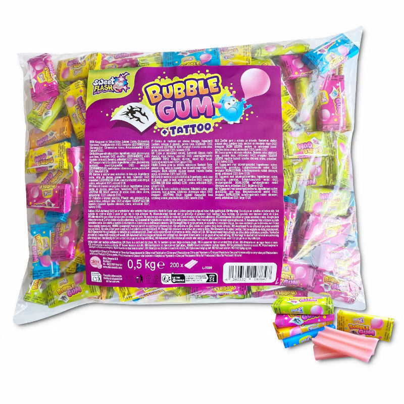 Tattoo Gum, Kaugummi, Bubble Gum 200 Stück
