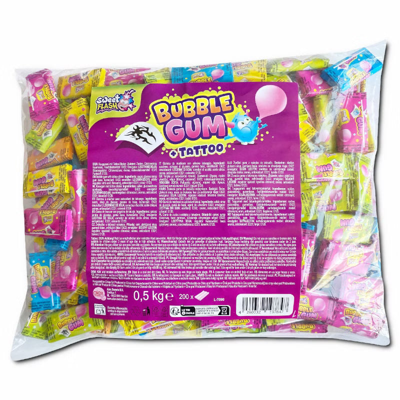 Tattoo Gum, Kaugummi, Bubble Gum 200 Stück