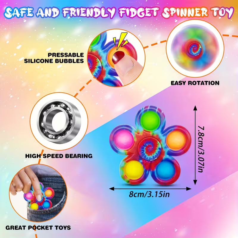Farbiger Fingertipp-Bubble Fidget Spinner, perfekt als Geschenk, 1 Stück