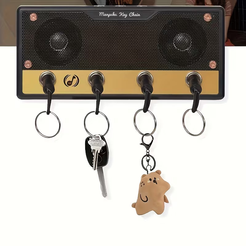 Vintage Schlüsselhalter im Lautsprecher-Design mit 4 Halter