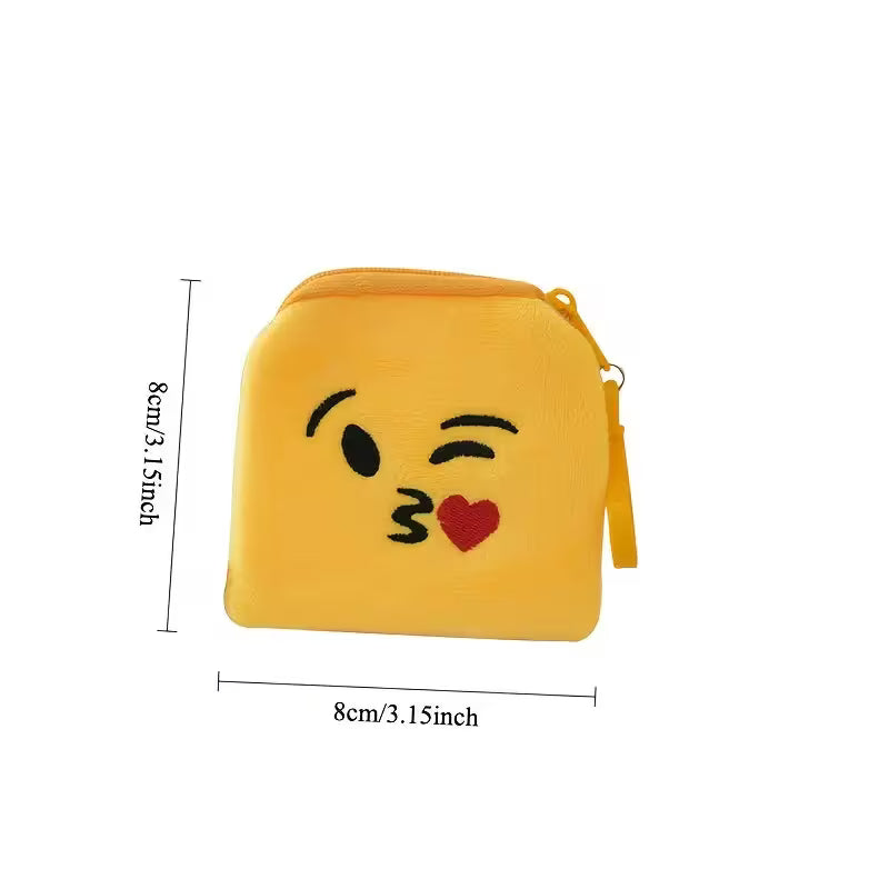 Mini Geldbeutel mit Gesicht & Emotionen Design für Schlüsselanhängern