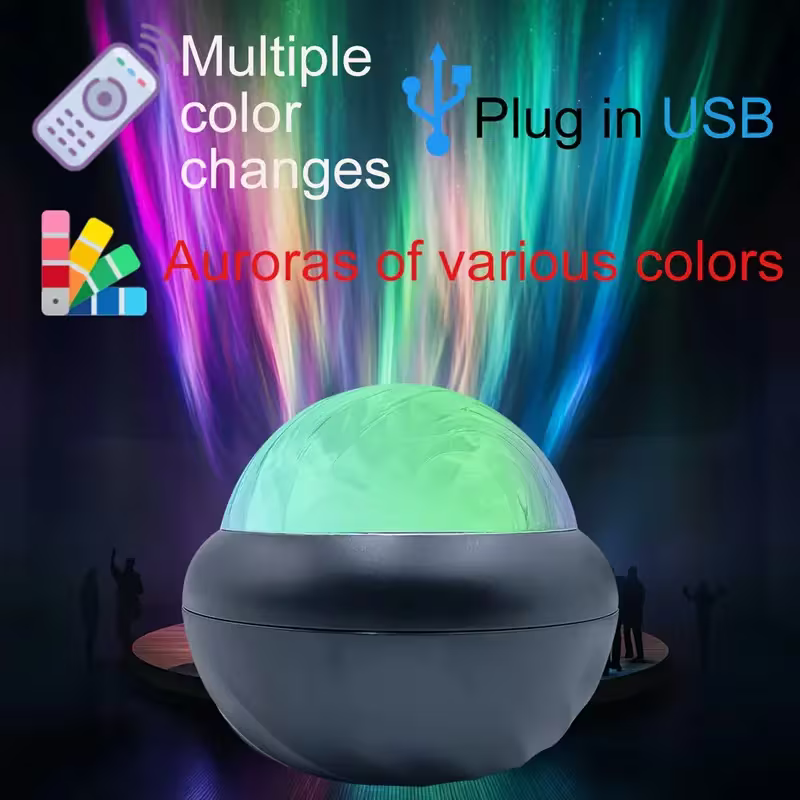 Nordlichter & Galaxie Projektor, Dual-Modus für Schlafzimmer/Party/Kinderzimmer USB)