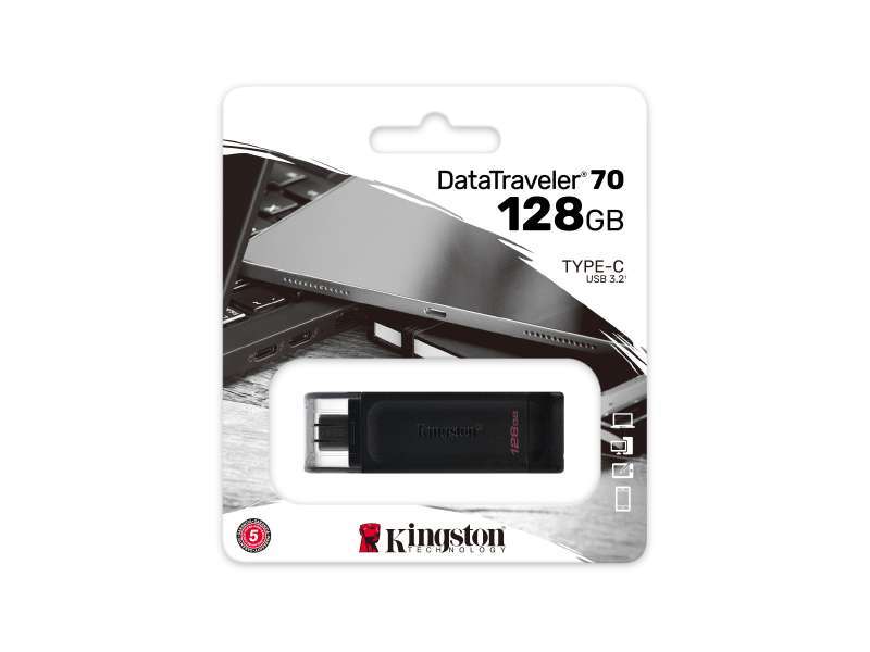 Kingston DataTraveler 70 128GB TYPE-C USB FlashDrive 3.0 DT70