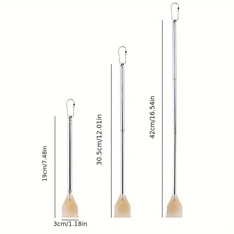 Tragbarer Edelstahl-Rücken-Kratzer - Ausziehbar mit Kunststoffkopf