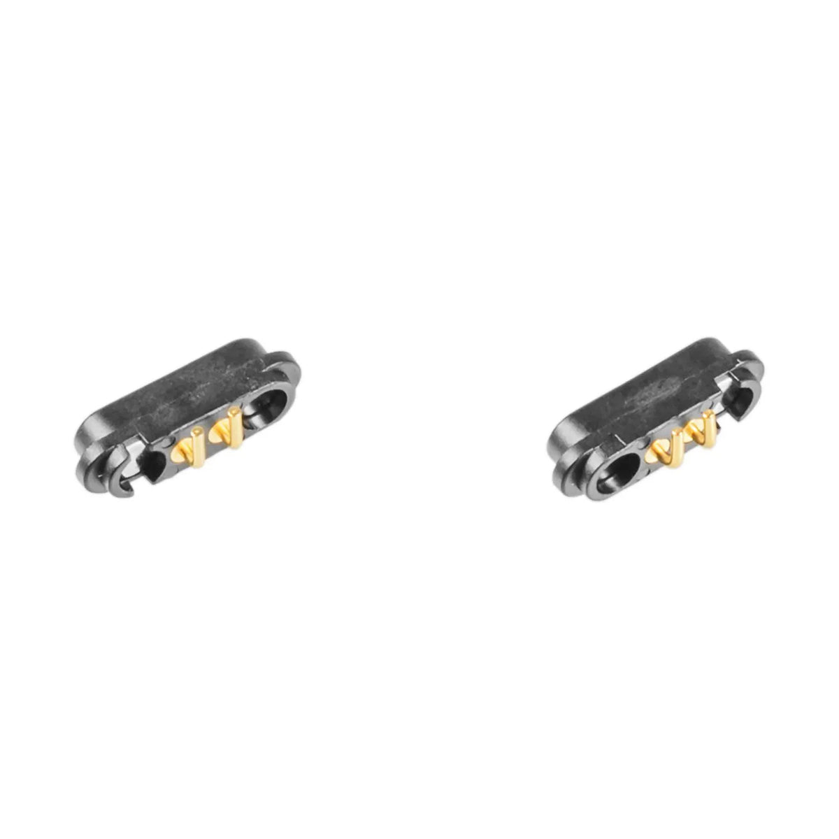 BerryBase Pogo-Pin Stecker und Sockel, 2-polig, magnetisch, 90°, ohne Kabel und Ösen