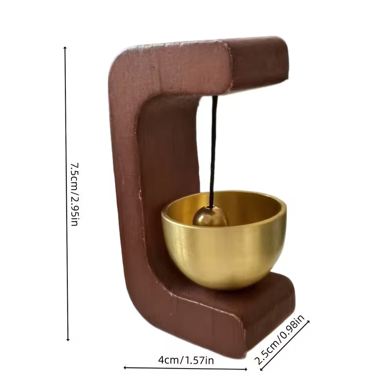 Natürliche Holz-Windklingel & Türklingel - Magnetische Klebefläche