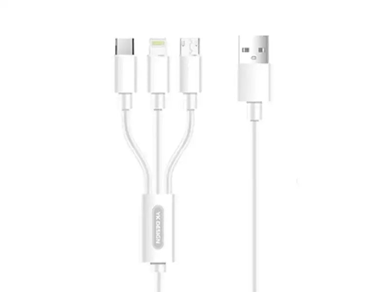 YK-Design 3A Ladekabel 3 in 1 MicroUSB/Lighting/Type-C