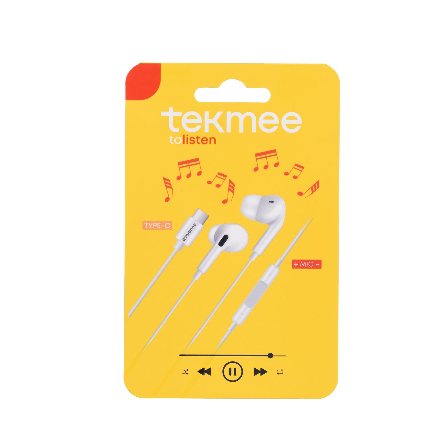 TEK Type-C Kopfhörer mit Mikrofon – Stereo In-Ear USB-C Headset
