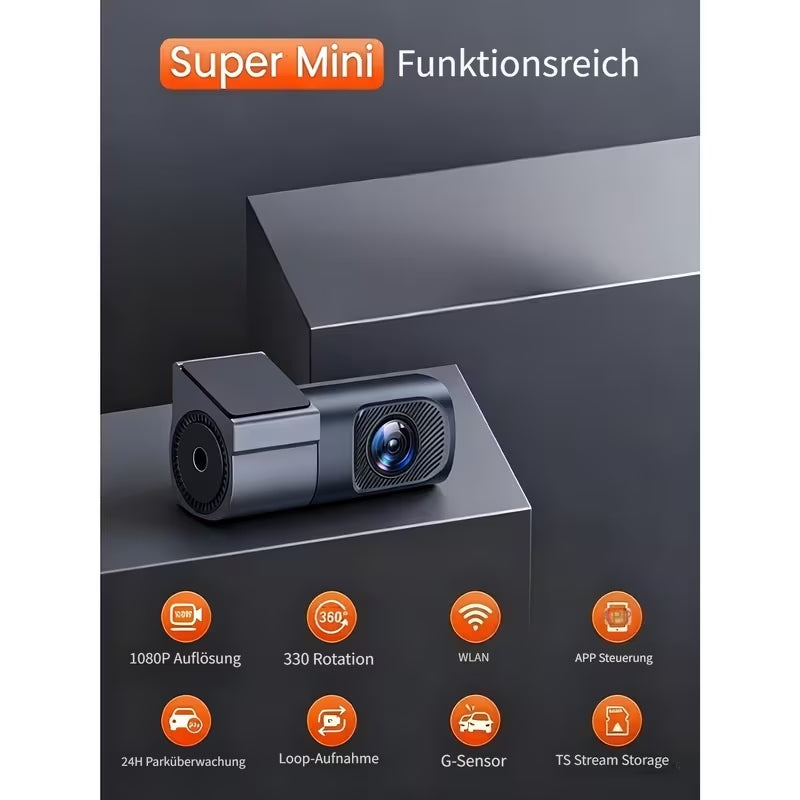 Front-Dashcam, 1080P WiFi-Dashcam, Parküberwachung, Nachtsicht