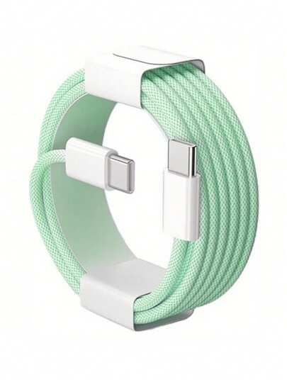 2m 60W Schnellladekabel USB-C zu USB-C für iPhone/Android/ Blau oder Grün