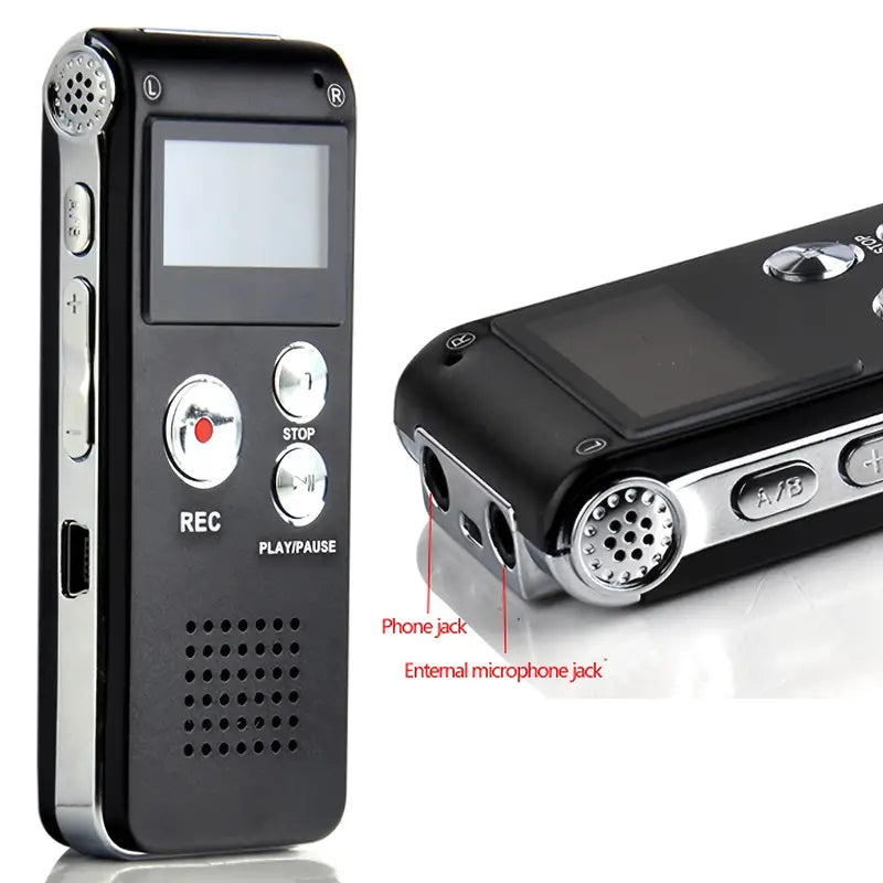 Multifunktionaler Wiederaufladbarer 32GB 650HR Digital Audio Voice Recorder MP3-Player