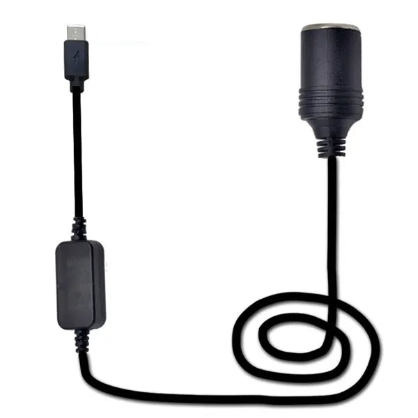 5 V USB C Stecker zu 12 V Auto Zigarettenanzünder Buchse Netzteil Konverter  für Auto-Elektronik-Zubehör 11,8 Zoll