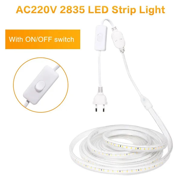 Flexibler LED-Streifen 220V - Wasserdicht mit Schalter