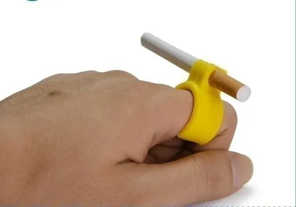 Kreativer Fingerschutz-Silikon-Zigarettenhalterring in Weiss
