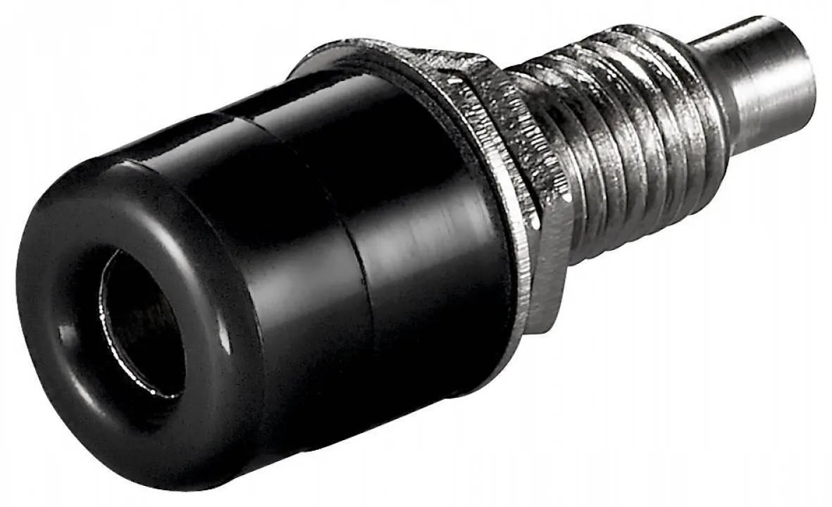 Bananeneinbaubuchse, 4 mm, schwarz