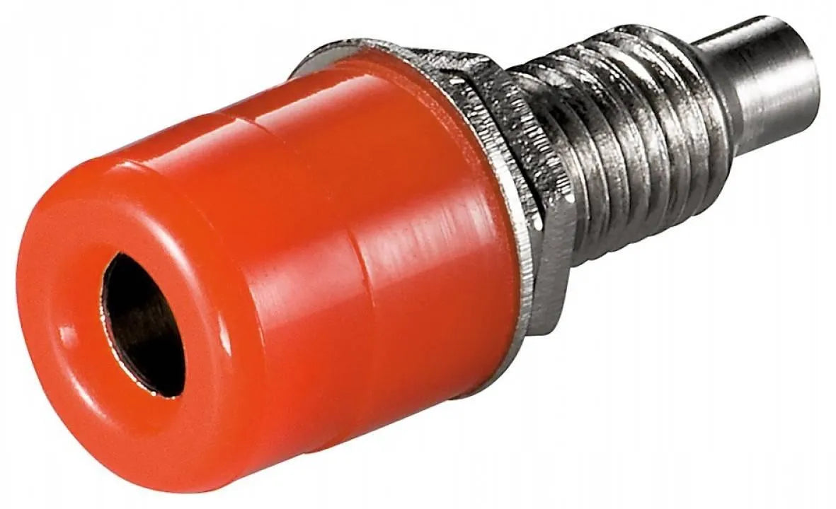 Bananeneinbaubuchse, 4 mm, rot
