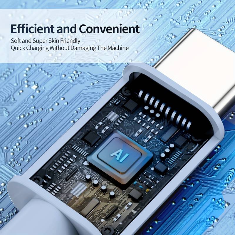 60W USB-C-zu-USB-C-Kabel Macaron Blau Schnellladekabel  2m
