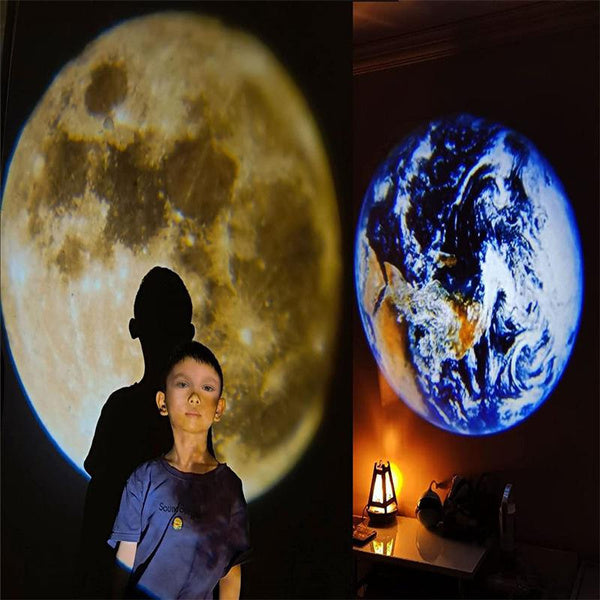 Mini Mond Projektion Lampe fürs Schlafzimmer inkl. 2 Motive