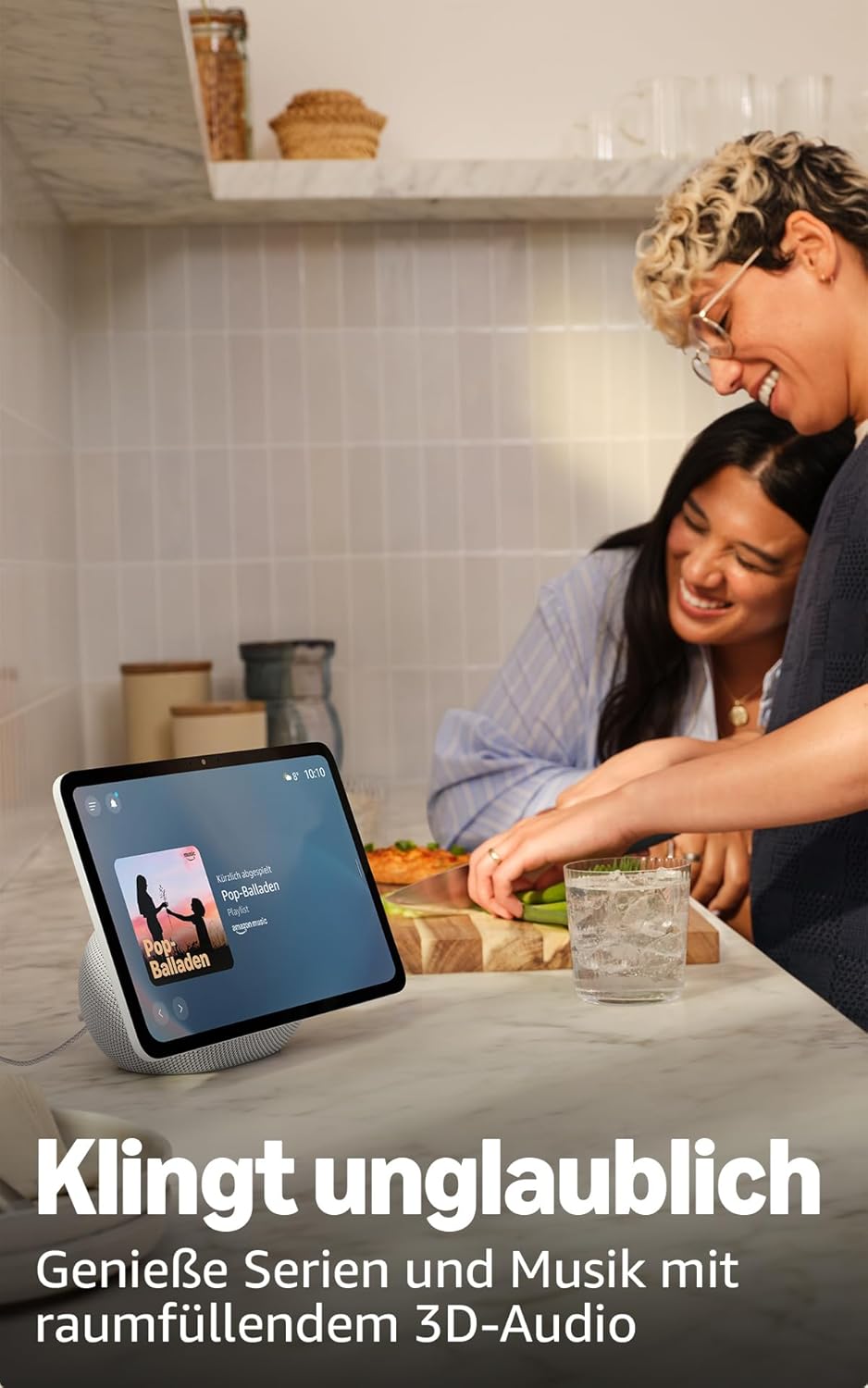 Amazon Echo Show 11 – Brillantes 11-Zoll-Display in Full-HD-Auflösung, 3D-Audio und Alexa, Weiß