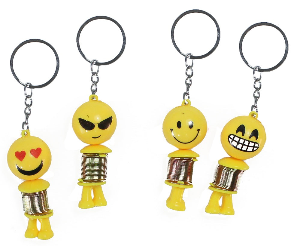 Smilegesicht Spirale an Schlüsselanhänger 1 Stück