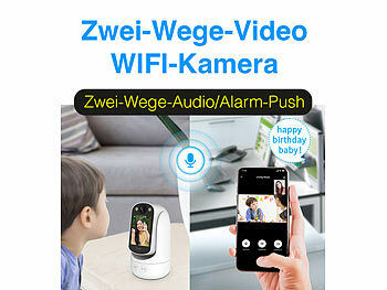 7links 2er-Set 2in1-WLAN-Überwachungskamera & Video-Telefon, Pan-Tilt Elektroniktrade Switzerland
