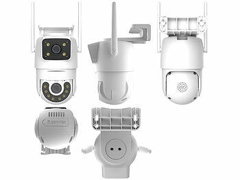 7links Dual-Objektiv-IP-Außen-Kamera, 2x 2K, 3MP, Pan-Tilt, 360°, WLAN, IP54 Elektroniktrade Switzerland