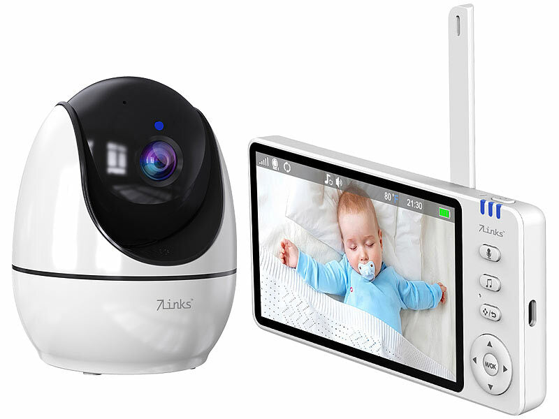 7links HD-Video-Baby Seniorenkamera, schwenk- & neigbar, mit Notruf-Fernbedienung Elektroniktrade Switzerland