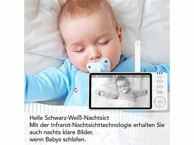 7links HD-Video-Baby Seniorenkamera, schwenk- & neigbar, mit Notruf-Fernbedienung Elektroniktrade Switzerland