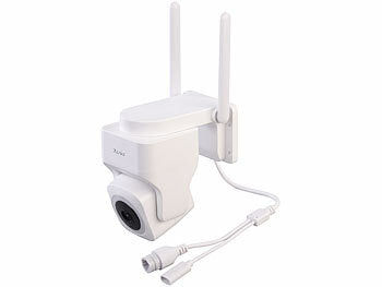 7links Pan-Tilt-Outdoorkamera mit 2K-Auflösung, 4 MP, Dualband-WLAN, Sirene Elektroniktrade Switzerland