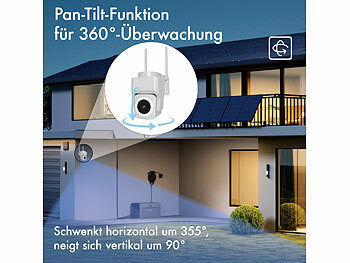 7links Pan-Tilt-Outdoorkamera mit 2K-Auflösung, 4 MP, Dualband-WLAN, Sirene Elektroniktrade Switzerland