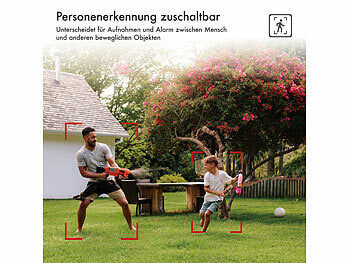 7links Pan-Tilt-Outdoorkamera mit 2K-Auflösung, 4 MP, Dualband-WLAN, Sirene Elektroniktrade Switzerland