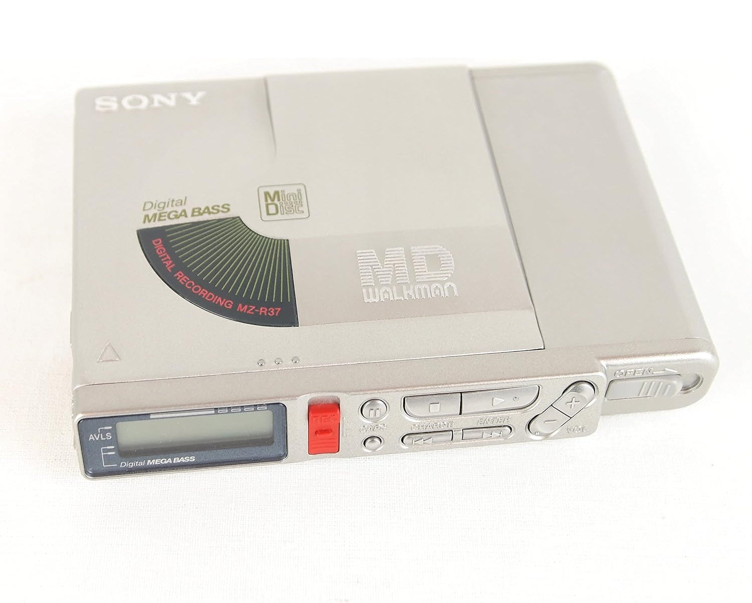 Sony tragbarer Minidisc Player/Recorder Made in Japan - silber (MZ-R37/S) (Gebraucht Artikel)