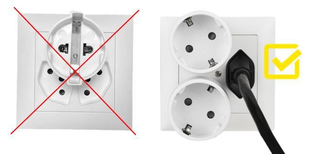 Reiseadapter NO BLOCK (offen) - Eingang: SchuKo Typ F | Ausgang Schweiz T12, 10A, weiss, offen = ohne Verpackung