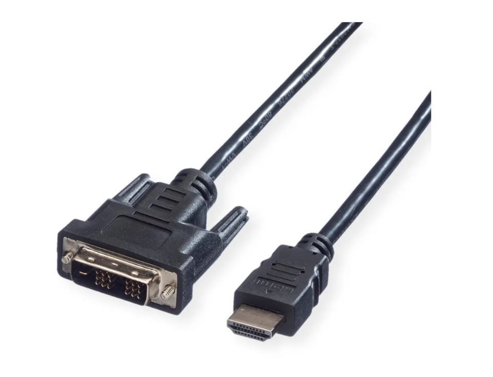 Kabel DVI auf HDMI (18+1) ST - HDMI ST, schwarz, 2m