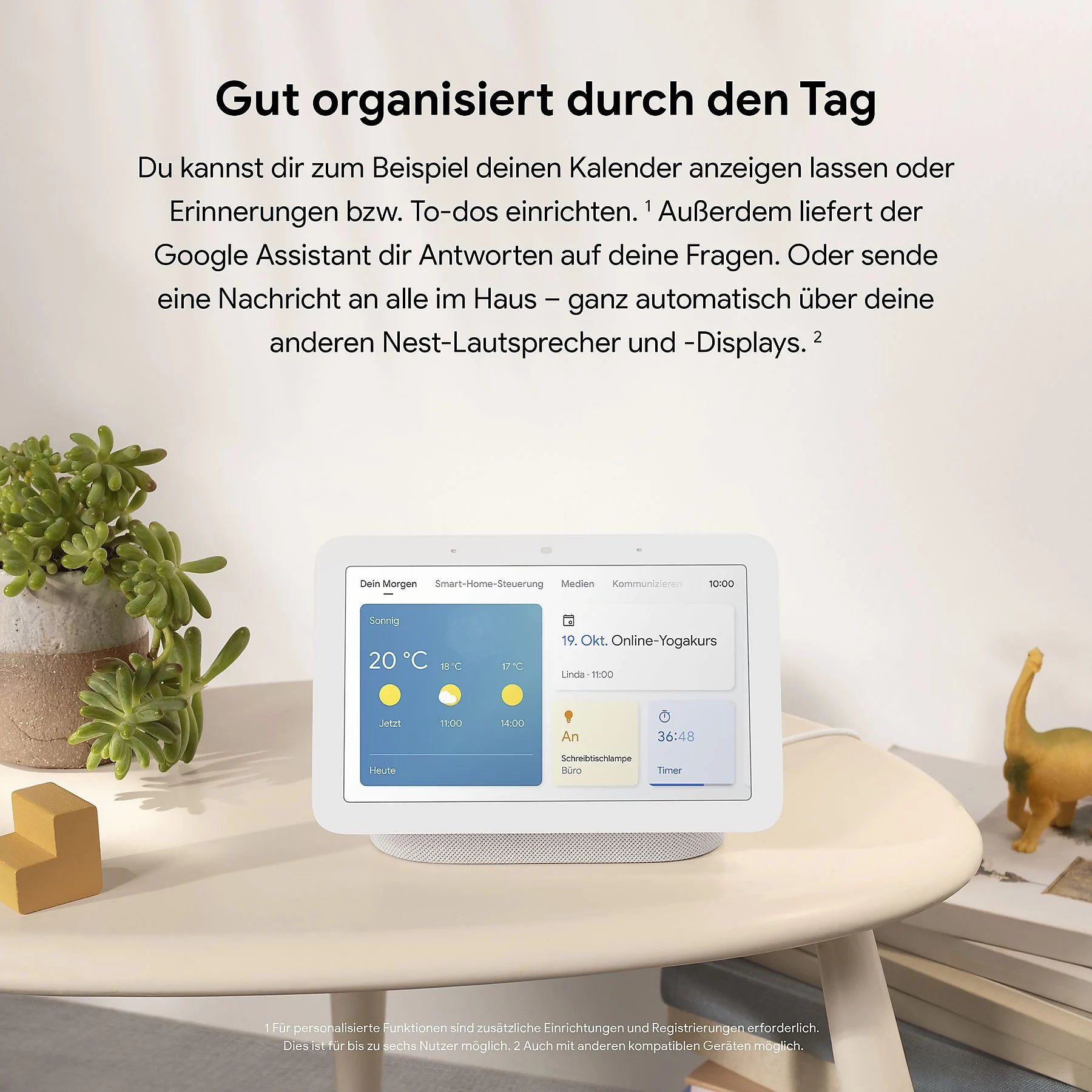 Google Nest Hub (2 Gen.) Der Google Assistant mit Top Lautsprecher