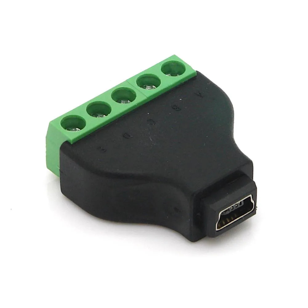 Adapter, 5 Pin Terminalblock - Mini USB 2.0 Typ B Buchse