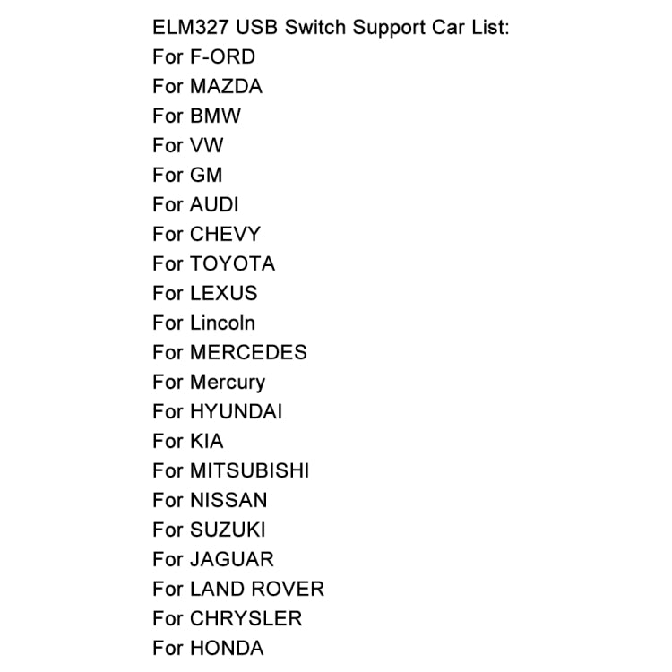 OBD ELM327 V1.5 USB-Autofehlerdiagnosekabel mit Schalter