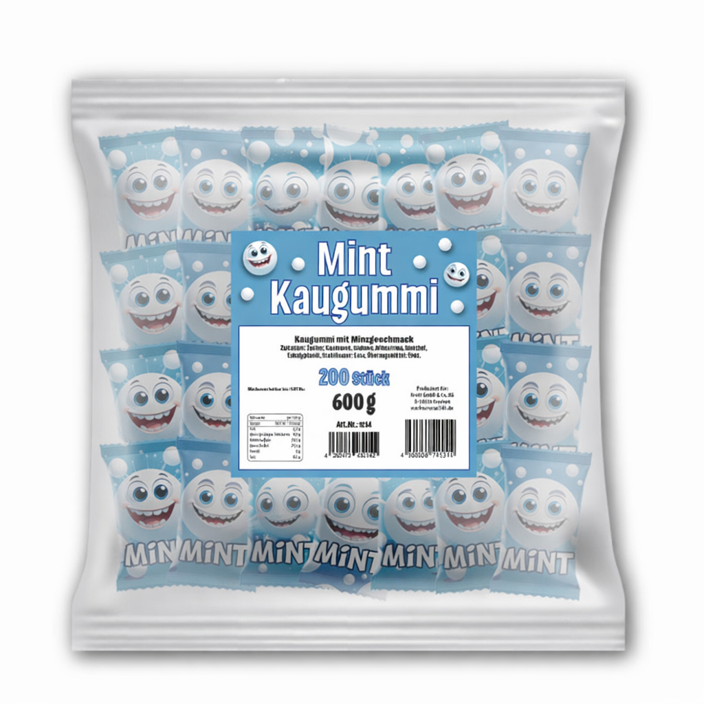 200 x Kaugummi "Mint" 600g