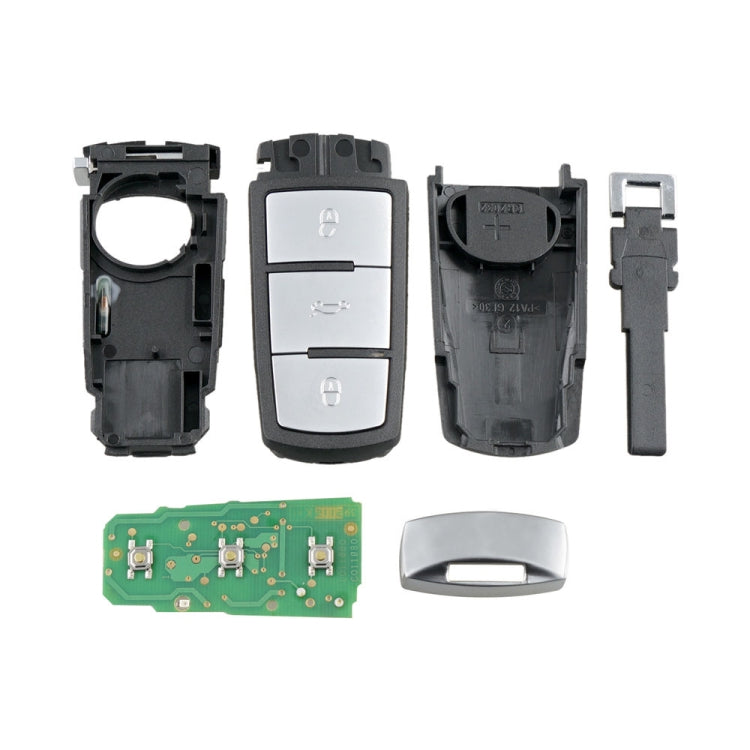 3-Tasten-Auto-Fernbedienungsschlüssel 3C0959752BA ID48-Chip 434 MHz halbintelligent für Volkswagen Magotan, For Volkswagen Passat 2005-2010