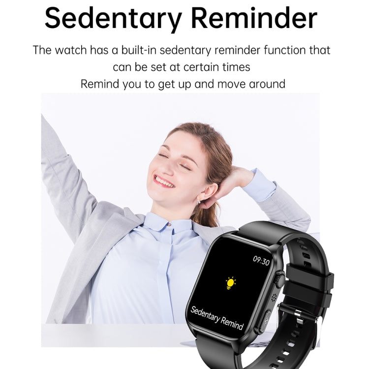 TK12 1,96 Zoll IP67 wasserdichte Lederarmband-Smartwatch unterstützt EKG / Fernfamilienpflege / Bluetooth-Anruf / Körpertemperaturüberwachung, Leather Band (Brown), Leather Band (Black)