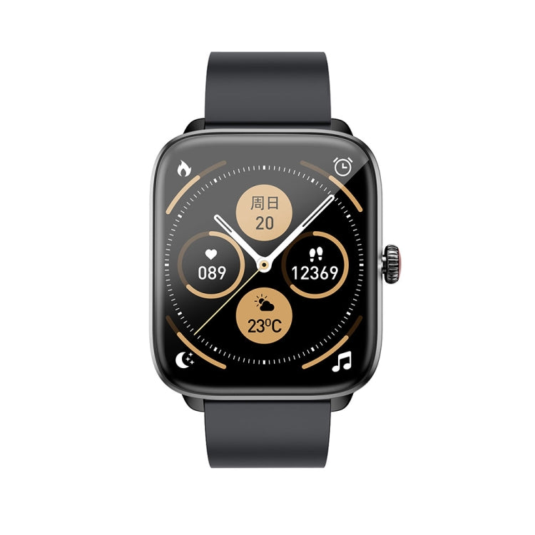 T20 1,96 Zoll IP67 wasserdichte Silikonband-Smartwatch, unterstützt Dual-Mode-Bluetooth-Anruf-/Herzfrequenzüberwachung