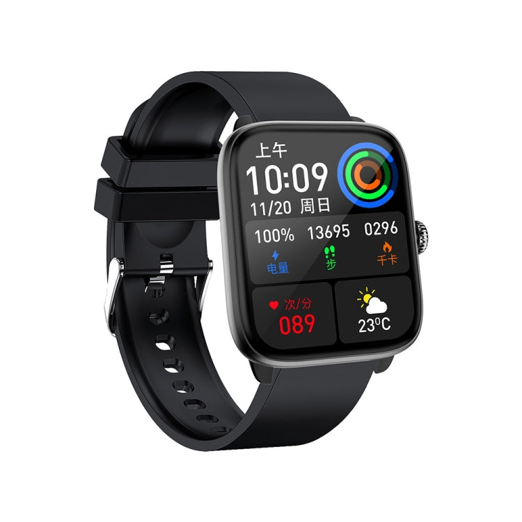 T20 1,96 Zoll IP67 wasserdichte Silikonband-Smartwatch, unterstützt Dual-Mode-Bluetooth-Anruf-/Herzfrequenzüberwachung