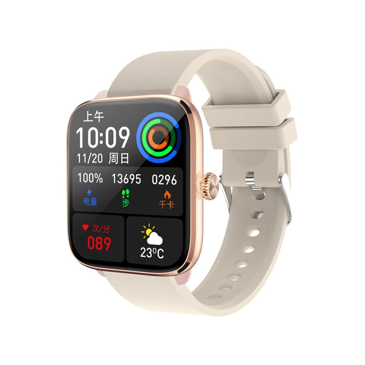 T20 1,96 Zoll IP67 wasserdichte Silikonband-Smartwatch, unterstützt Dual-Mode-Bluetooth-Anruf-/Herzfrequenzüberwachung