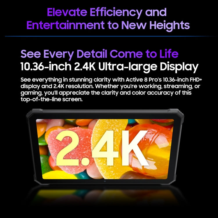 Robustes Blackview Active 8 Pro 4G-Tablet, 10,36 Zoll, 8 GB + 256 GB, Android 13 MT6789 Octa Core, unterstützt Dual-SIM, globale Version mit Google Play, EU-Stecker