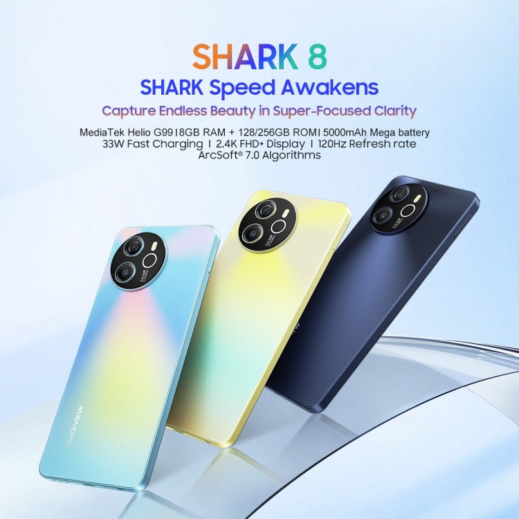 Blackview SHARK 8, Fingerabdruckerkennung, 6,78 Zoll Android 13 MTK6789 Helio G99 Octa Core bis zu 2,2 GHz, Netzwerk: 4G, OTG