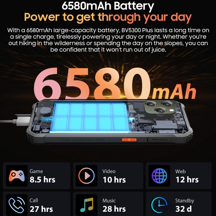 Blackview BV5300 Plus, IP68/IP69K/MIL-STD-810H, 6,1 Zoll Android 13 MediaTek Helio G72 Octa Core, Netzwerk: 4G, OTG