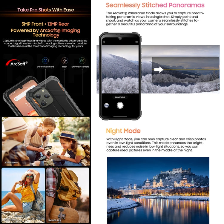 Blackview BV5300 Plus, IP68/IP69K/MIL-STD-810H, 6,1 Zoll Android 13 MediaTek Helio G72 Octa Core, Netzwerk: 4G, OTG