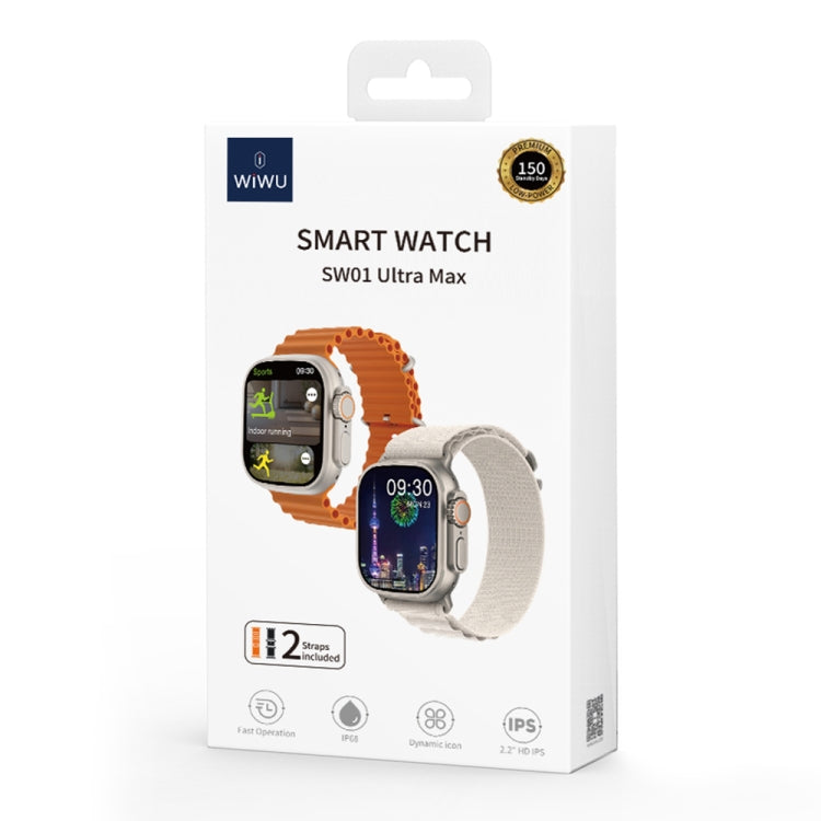 WIWU SW01 Ultra Max 2,2 Zoll IPS-Bildschirm IP68 wasserdichte Bluetooth-Smartwatch