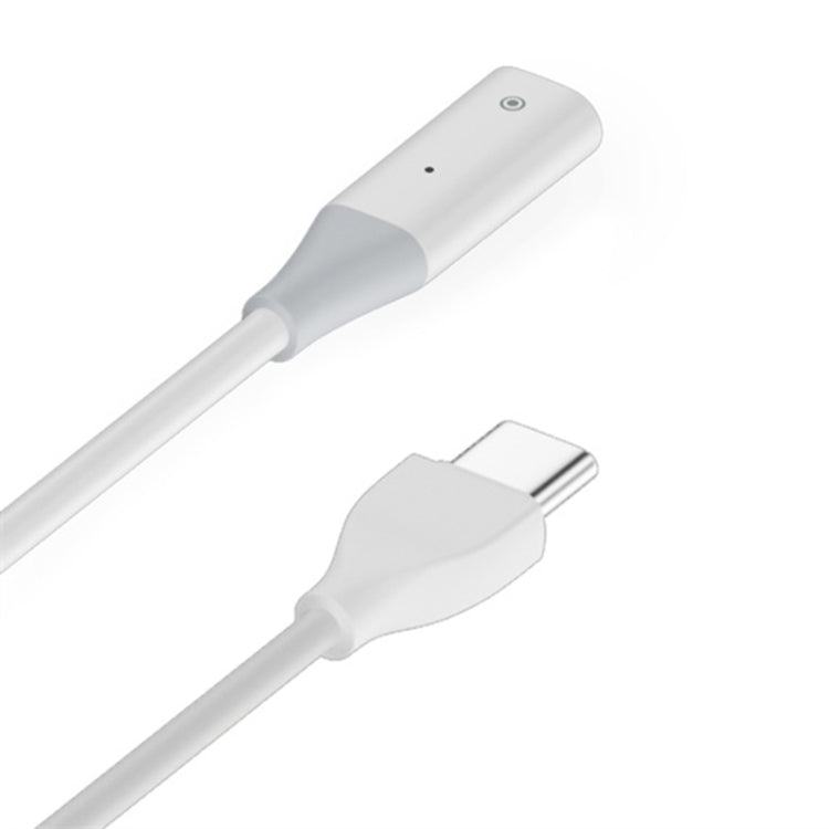 Für Apple Pencil 1 USB-C / Typ-C auf Typ-C Stylus-Ladekabel mit Kontrollleuchte 1 m (weiß)
